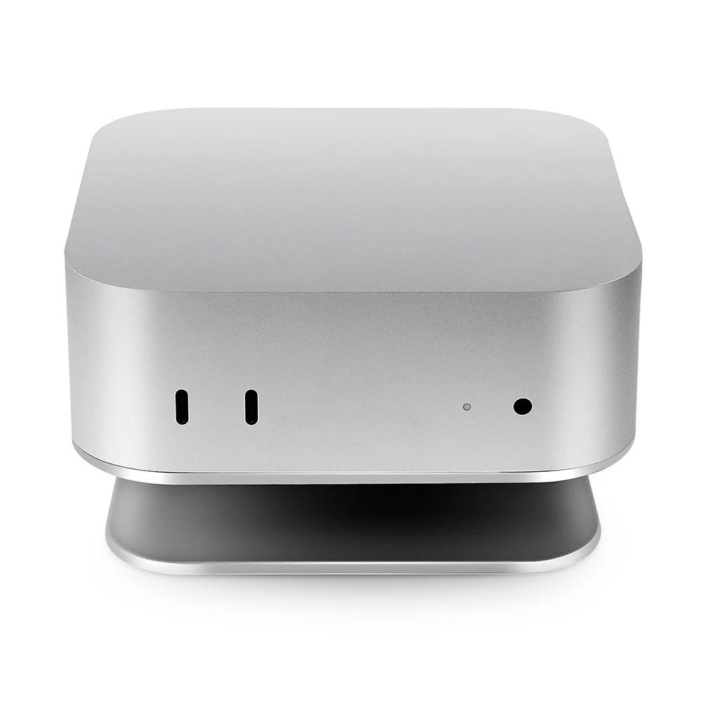 

Metal Stand for Apple Mac Mini M4/M4 Pro Desktop Holder Ventilation Heat Dissipation Cooling Desktop Mount Storage Rack білий