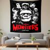 Universal Monsters Tapestry Wall Hanging, Classic Horror Art, Wall Decor for Bedroom Living Room Dorm