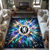 Chelsea FC Printed Flannel Area Rug Non Slip Soft Polyester Floor Carpet Indoor Decor Mat for Bedroom Living Room Sofa Game Room Home Decoration