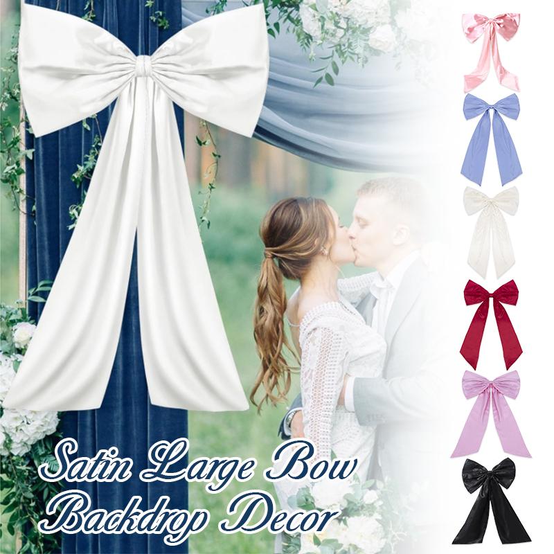 Giant Bow Ribbon Satin Window Display Big Bow Christmas Tree Topper Bow Holiday Wedding Party Wall Decor Hanging Ornaments
