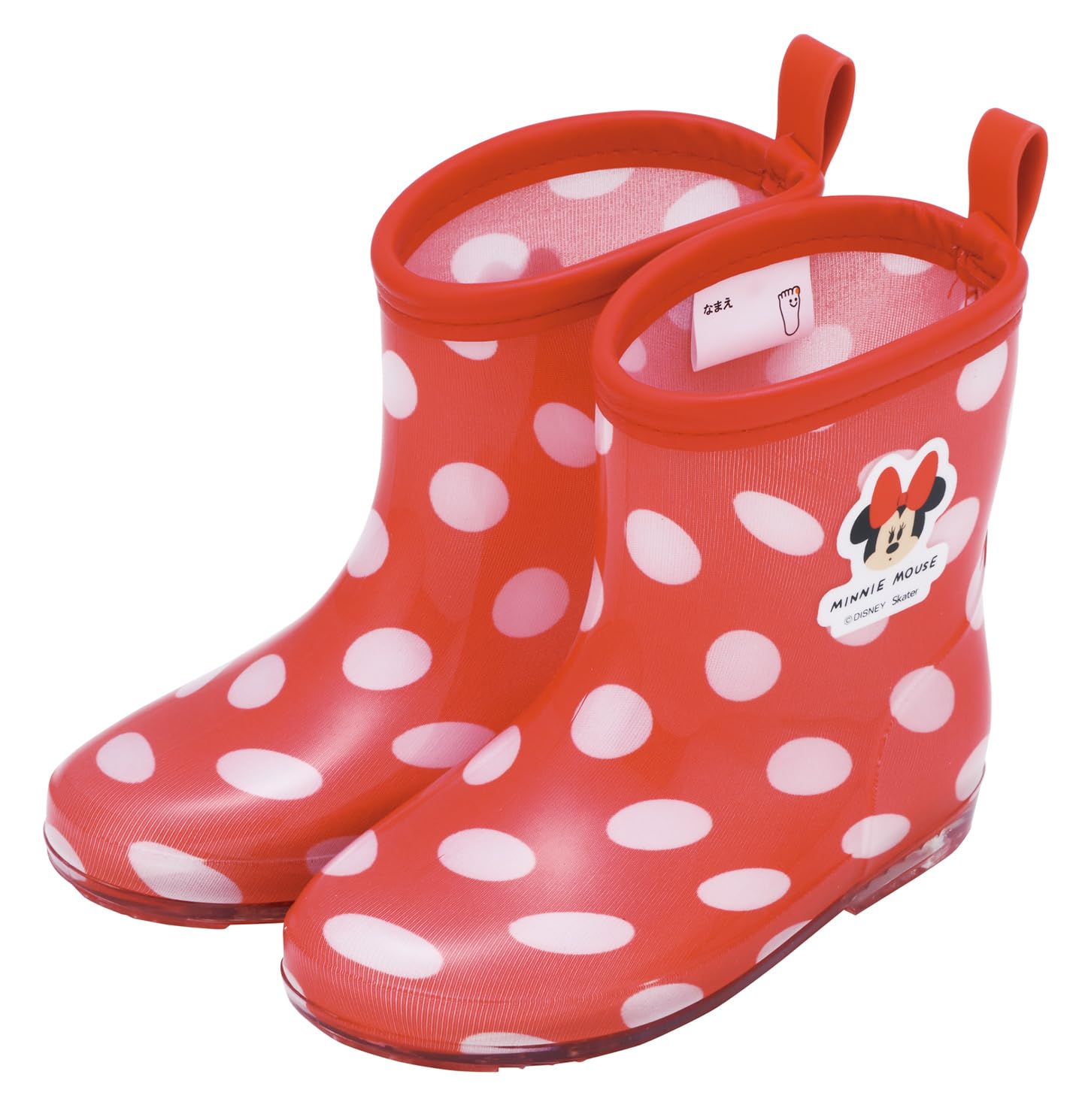 

Skater Дождевые ботинки Обувь Сапоги 16см со светоотражающей лентой Disney Минни Маус Детские RIBT16-A