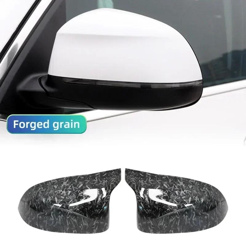 Glossy Black Carbon Fiber Car Rearview Door Wing Side Mirror Cover Cap Shell For BMW F25 X3 F26 X4 F15 X5 F16 X6 2014 2015-2018