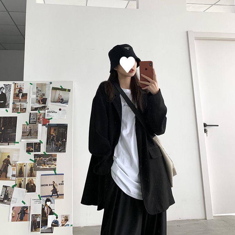 2021 Women's Autumn Loose Fit Korean Style Casual Suit Jacket