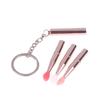 1 Stück Multifunktionaler Silikon-Lippenpinsel Tragbar mit Abdeckung Schlüsselanhänger Staubdicht Lippenstift Lippenstift Pinsel Lidschattenpinsel