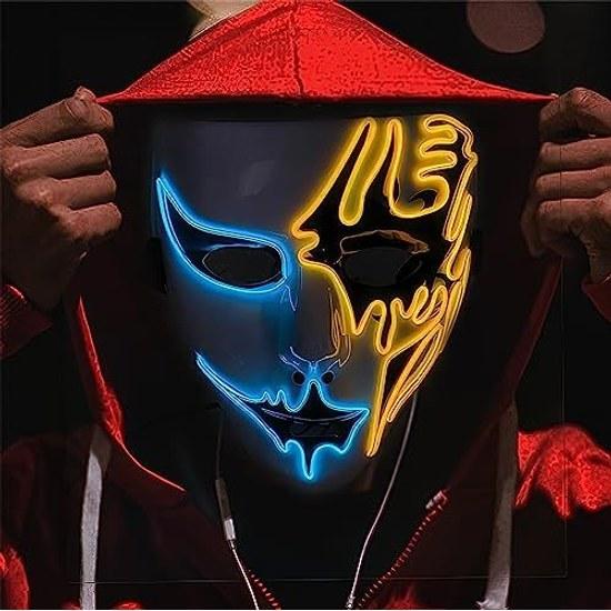 KimeKore Next Generation LED Mask Halloween Summer Festival Clown Masquerade Party Costume Event Light-Up Japanese Manufacturer
