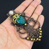 Carved Green Face & Moonstone Jewelry, 999 Copper Wire Wrapped Pendant Handmade Gemstone Jewelry, Gifts For Wife Brand New Pendant