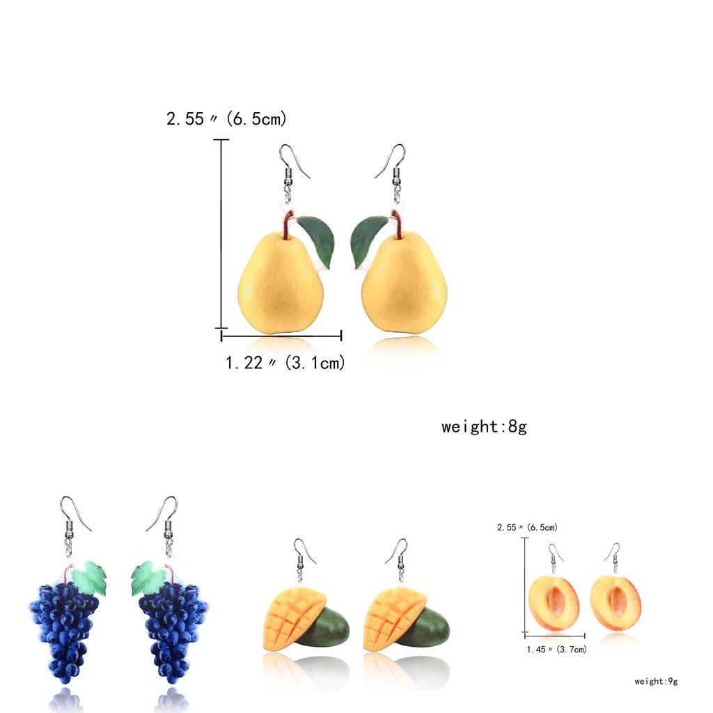 Fruit Acrylic Earrings For Women Men Summer Trendy Fashion Jewelry