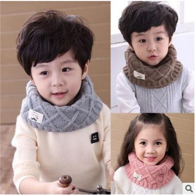 Elastic Children Neck Warmer Thick Scarf High Quality Kids Warm Knitted Scarves Boy Girl
