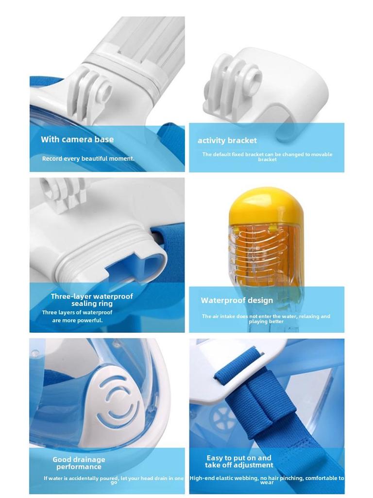 Snorkeling and Diving Goggles with GoPro Mount