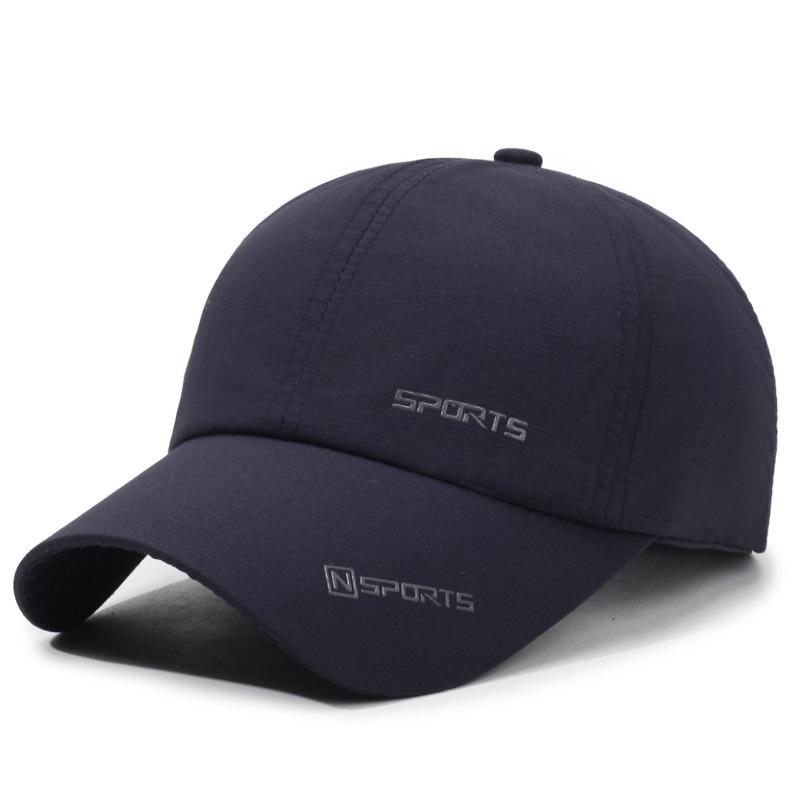 Letter Embroidery Hat Men's Summer Thin Outdoor Baseball Cap Quick-Drying Fishing Sunshade Sun Cap