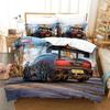 Set Biancheria da Letto Auto Sportiva Forza Horizon Singolo Gemello Matrimoniale Queen King Size Set per Camera da Letto Adulti Bambini Set Copripiumino Stampa 3D