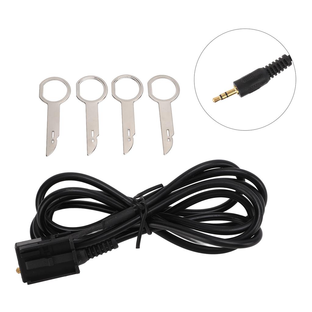 3.5mm Audio Input Aux Cable Adapter with 4 Removal Tools Replacement for Ford Fiesta Mondeo Focus