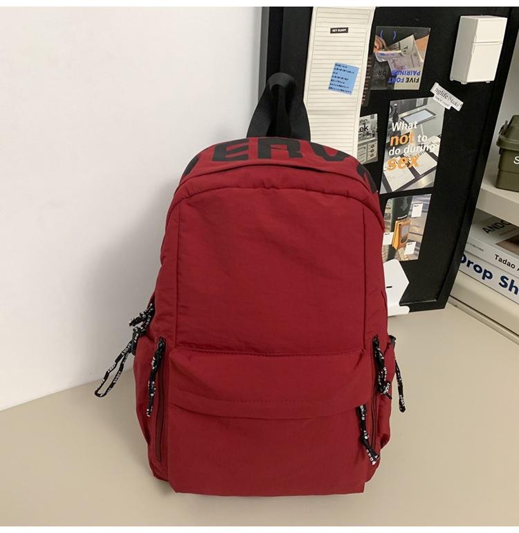 School Bag Female College Student Simple Personality Lightweight High School Student Large Capacity Backpack Men Commuter Backpack Men