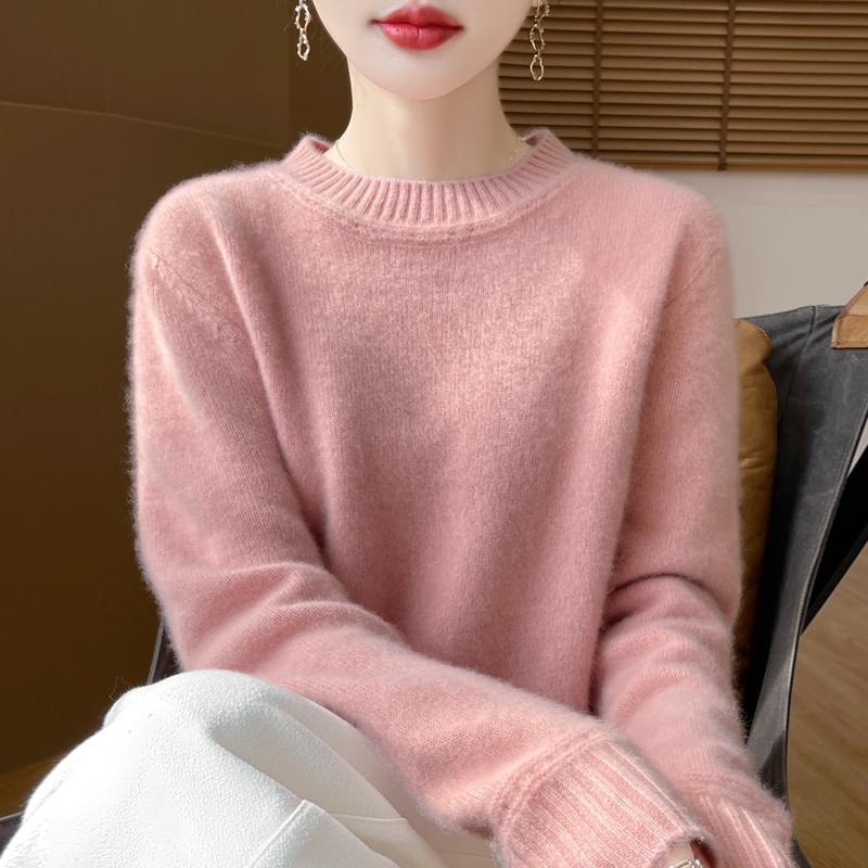 Women Sweater 100% Wool TIDENOVEL O-neck Knit Pullover Thick Winter Jumpers Female Knit Tops