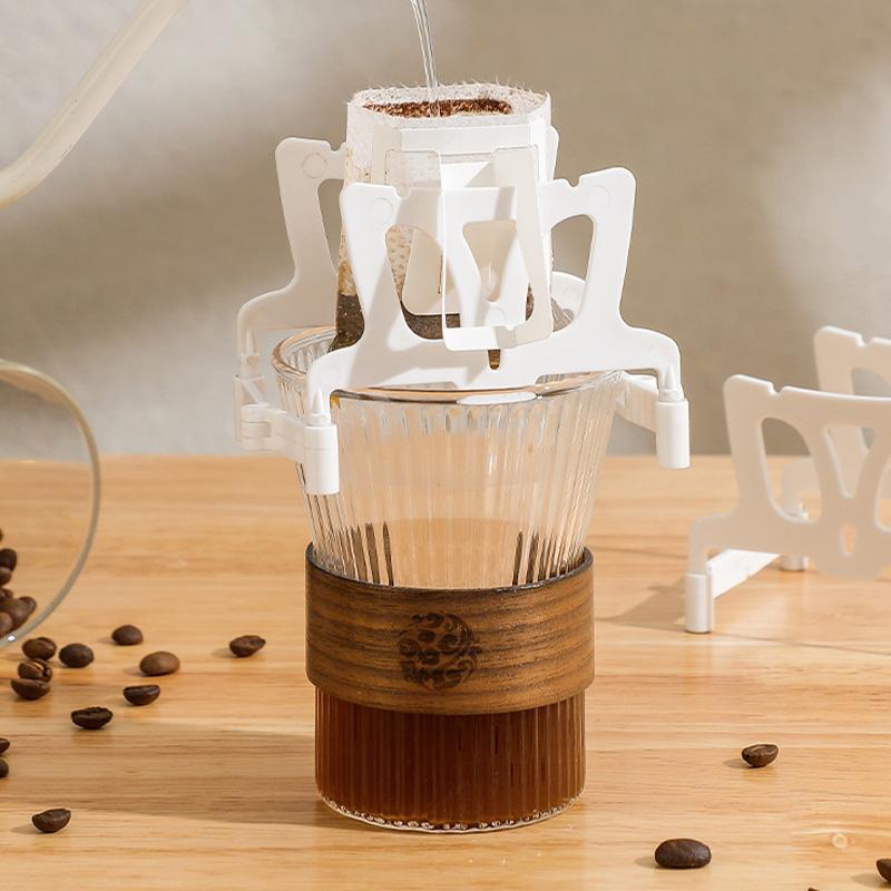 Portable Coffee Filter Holder Foldable Outdoor Tea Filters Dripper Baskets Coffee Ear Drip Filter Paper Bag Shelf Coffeeware