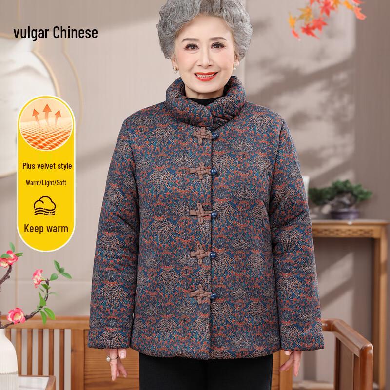 Yonghua Women's Plush Stand-Collar Padded Winter Jacket