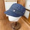 Retro Denim Pleated Equestrian Hat Women's Spring and Autumn Thin Fashion Face Newsboy Hat Versatile Duck Tongue Beret