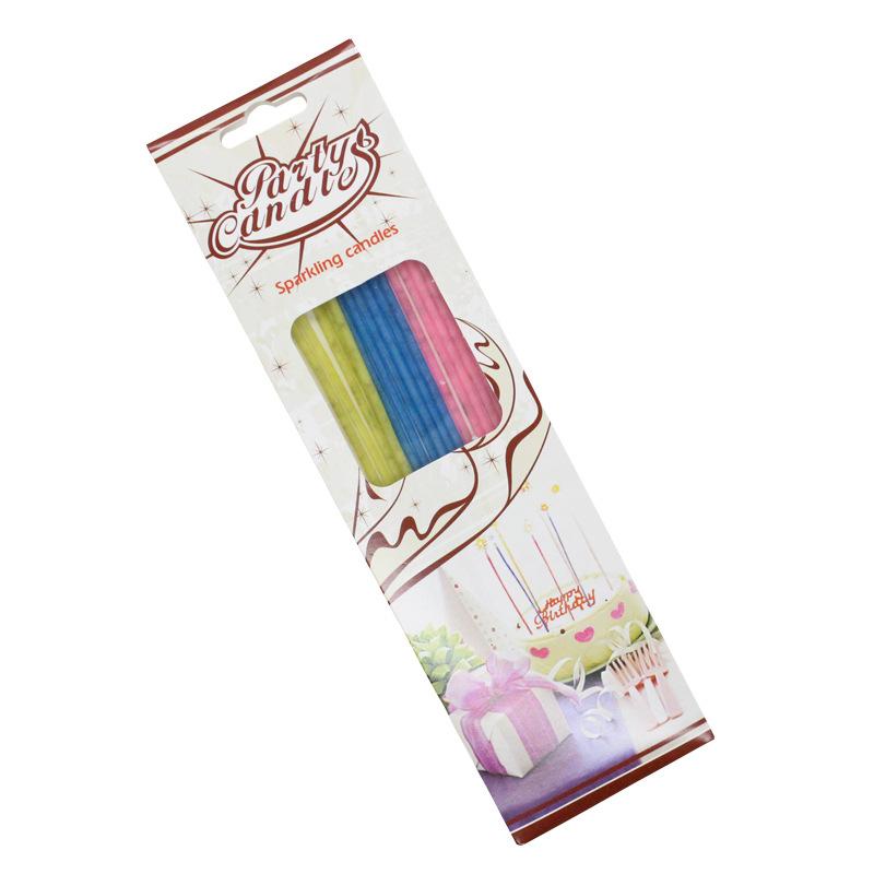 

Красочная Тонкая Легкая Палочка Украшение для Торта с Блестками Креативная Атмосфера Свеча для Вечеринки по Случаю Дня Рождения Без Подставки Glitter candle