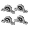 Uxcell 4pcs KP08 Pillow Block Bearings 8mm Bore Bearing Unit Zinc Alloy Flange Mount Bearing Housing P6 (AB EC3)