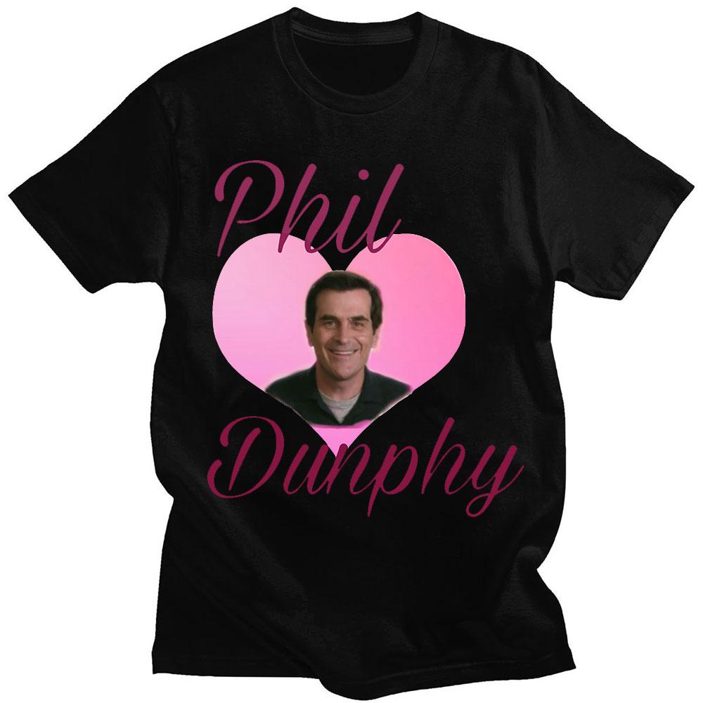Phil Dunphy 2022 Amerikan TV Dizisi Tişörtleri Harajuku Grafikli Baskılı Kısa Kollu %100 Pamuklu Tişört Oversize Sokak Giyimi Unisex