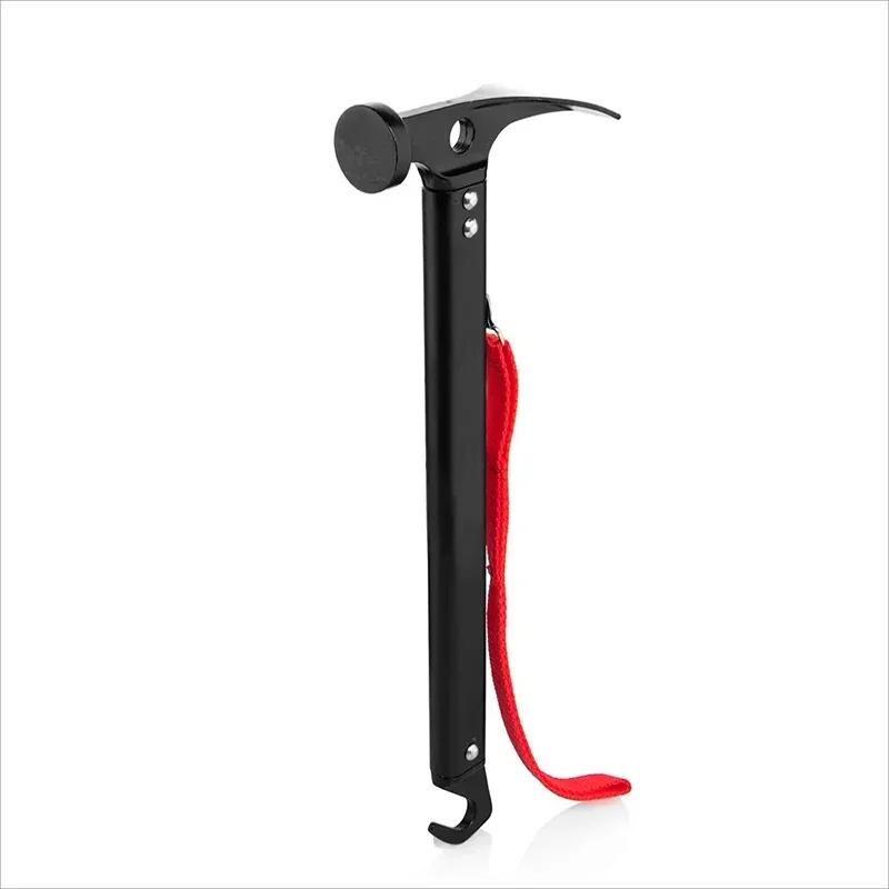 

Camping Hammer, Stainless Steel & Copper Outdoor Tent Peg Stake Mallet with Stake Puller, Ground Nail Hammer for Mountaineering чорний