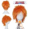 Bright Bleach Kurosaki Ichigo Wig Cosplay Hairpiece Adult Party Prop