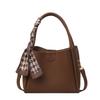 Soft leather bucket bag handbag women's new high-end versatile vegetable basket bag large-capacity shoulder messenger bag