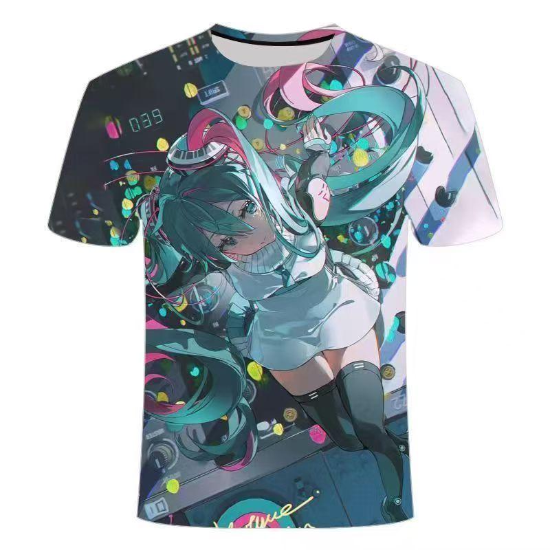 Summer 2025 T-shirt Anime Chuyin Series Future Short Sleeve Top 3D Printing Round Neck Children's Fashion for Children