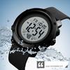 1 Stück Countdown elektronische Uhr für männliche Schüler, multifunktionale Herren-Sportuhr mit Doppelanzeige