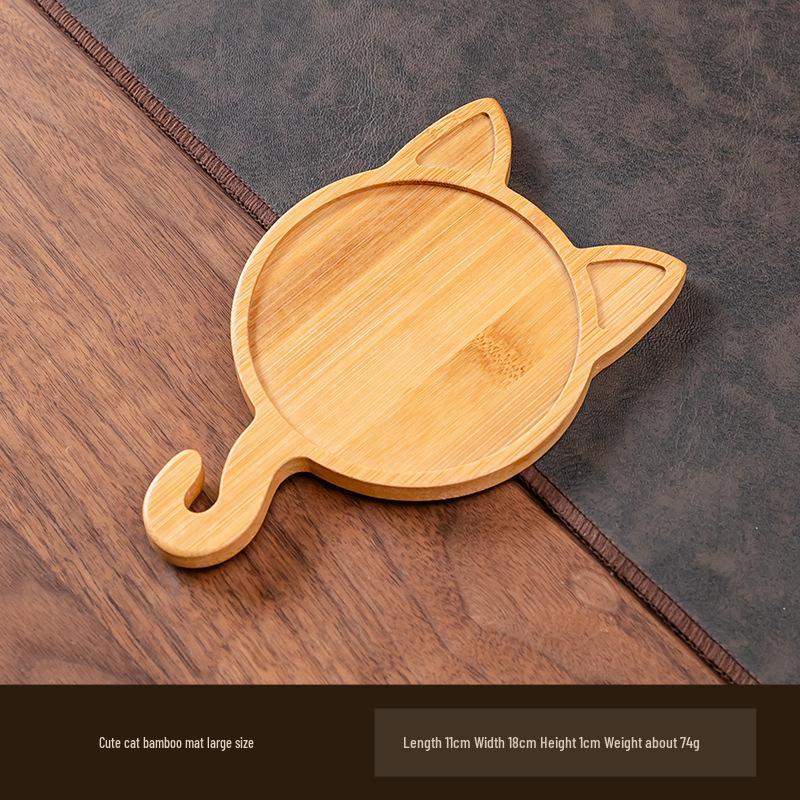 Round Bamboo Anti-Slip Mat & Tray for Indoor Plants, Coasters, and Decor