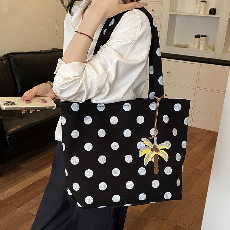 2026 Fashionable Polka Dot Large Capacity Women's Tote Bag - Versatile Handheld & Shoulder Bag