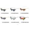 Vintage Cat Eye Sunglasses Women  Luxury Brand  Punk One-Piece Sun Glasses Trendy Shield Eyewear For Ladies Uv400 Shades