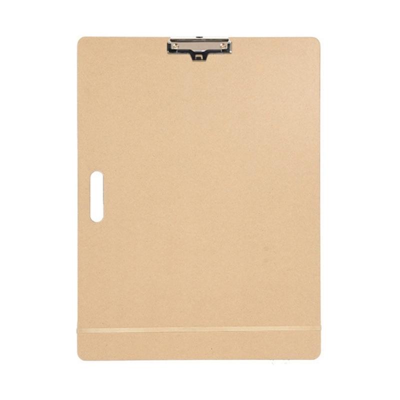Art Drawing Pad Wood Sketching Board with Metal Clip and Elastic Band for Artist Beginner Sketching Oil Acrylic Painting
