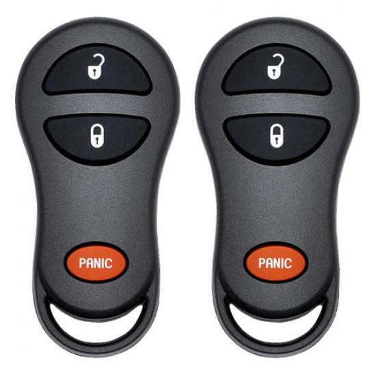 2 Replacement Remote Key Fob for 2002 - 2005 Dodge Ram 1500 2500 3500 GQ43VT17T