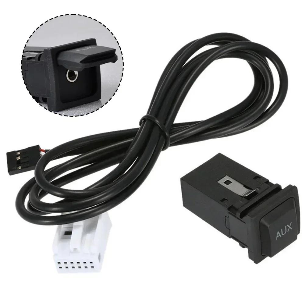 Car AUX Adapter Switch Button Cable for Golf RCD510 RNS315 RCD300 Fast and Simple Installation Reliable Performance