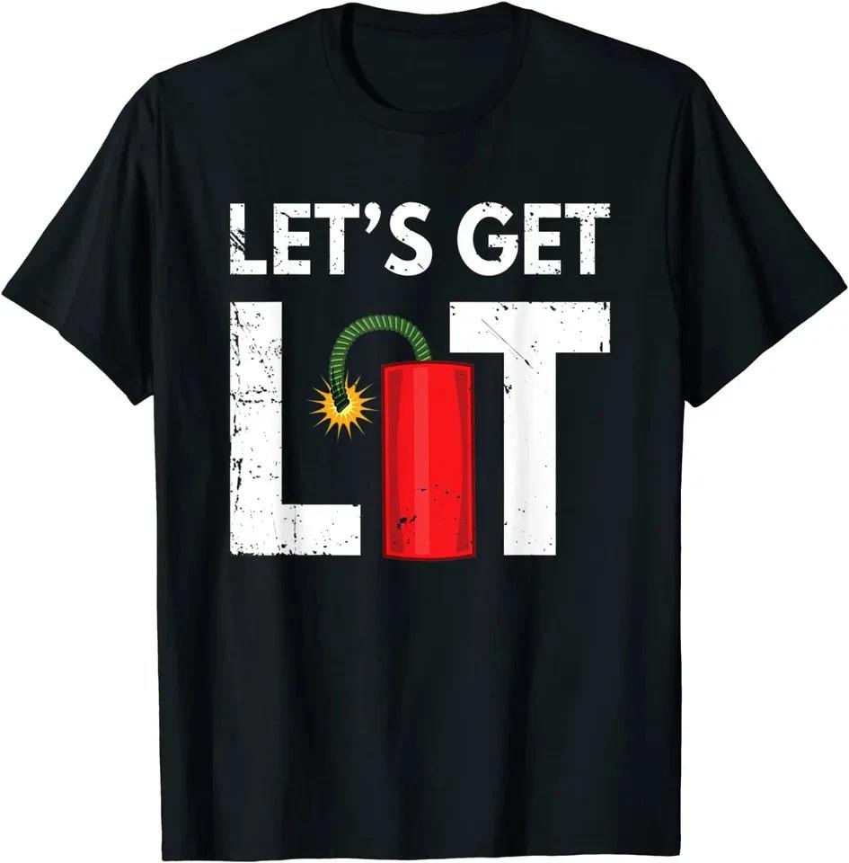 Lets Get Lit Firecracker Unisex T Shirt 4th Of July Gift S