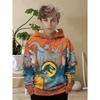 Boy Dinosaur 3D Printed Long Sleeved Hooded Sweatshirt, Spring and Autumn Sports Casual Pullover