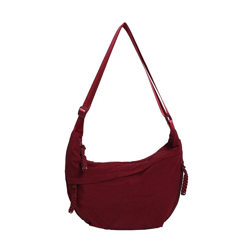 Torba tote o dużej pojemności, Lekka nylonowa torba crossbody z regulowanym paskiem i wieloma zapinanymi na zamek przegródkami