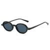 New Fashion Small Oval Black Sunglasses Men Women Vintage Rivets Punk Blue Green Round Shades UV400 Female Sun Glasses