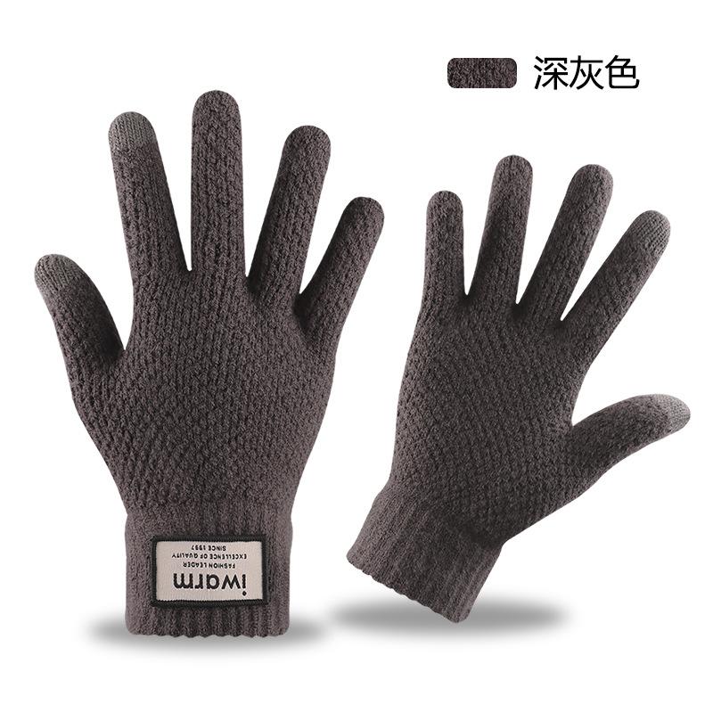 Iwarm liebt Wärme Herren- und Damen-Strickhandschuhe Winter Outdoor Kälteschutz Warme Fleece-Jacquard-Handschuhe Großhandel