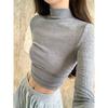 Women S Slim Fit Half High Neck Long Sleeve T Shirt For Autumn Base Layer