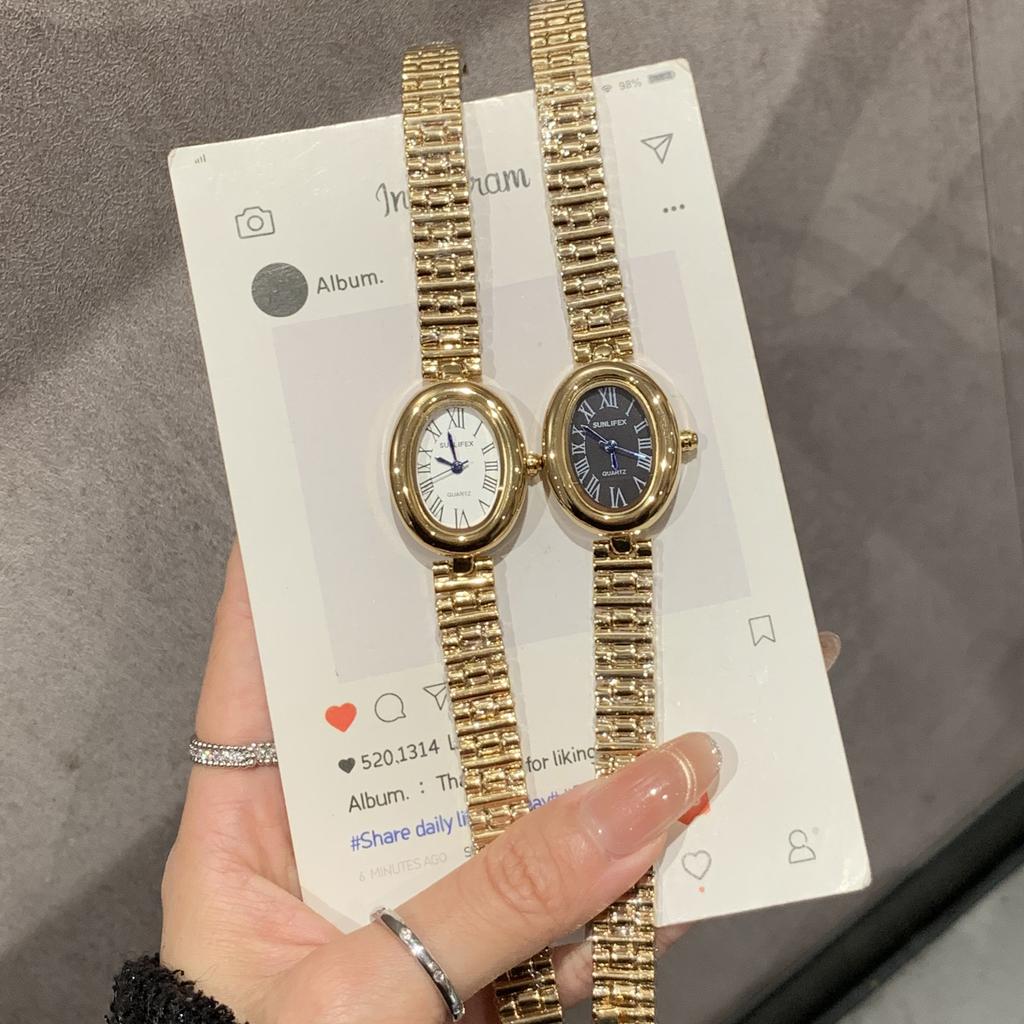Bathtub Bracelet Exquisite Watch Women'S Temperament Fashion High Sense Personality Niche Design Quartz Watch