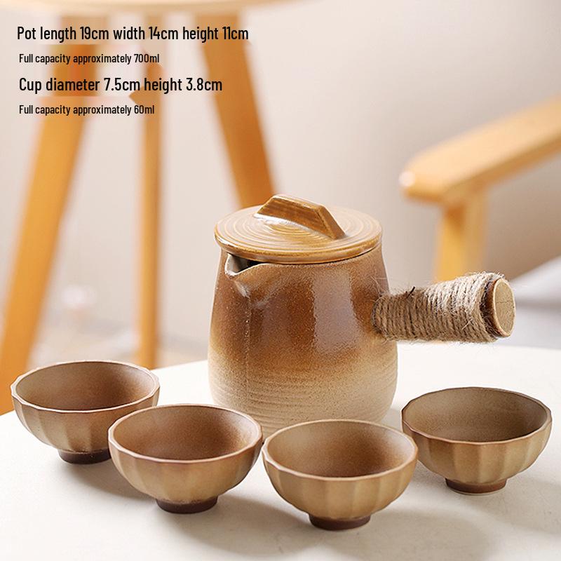 High-Temperature Resistant Ceramic Stove and Teapot Set for Outdoor Tea Brewing and Roasting