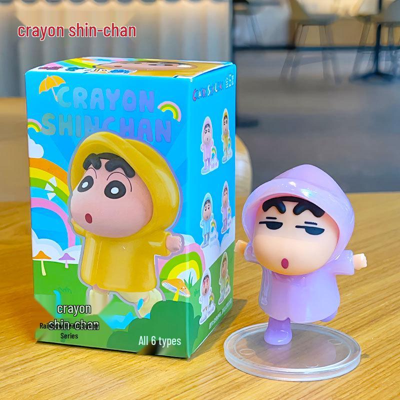 Crayon Shin-chan Trendy Anime Toy: Cute Desktop Car Ornament & Home Decoration Blind Box