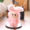 Cute Vinyl Rabbit Plush Toy Keychain Adorable Bunny Bag Charm Pendant Doll Ornament For Backpack Decor