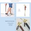 Metal Shoehorn with Lanyard: 32 Cm Horse Head Long Handle for Easy Shoe Lifting