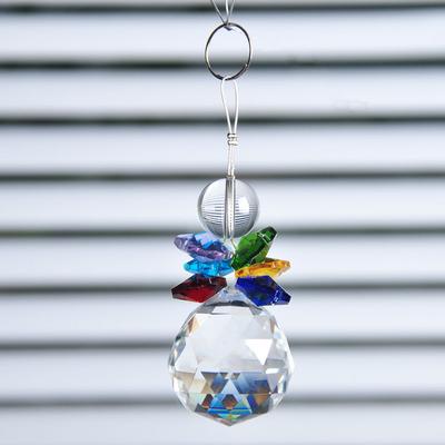 Handmade Colorful Hanging Crystal Suncatcher Prisms Pendant FengShui Drop Gift