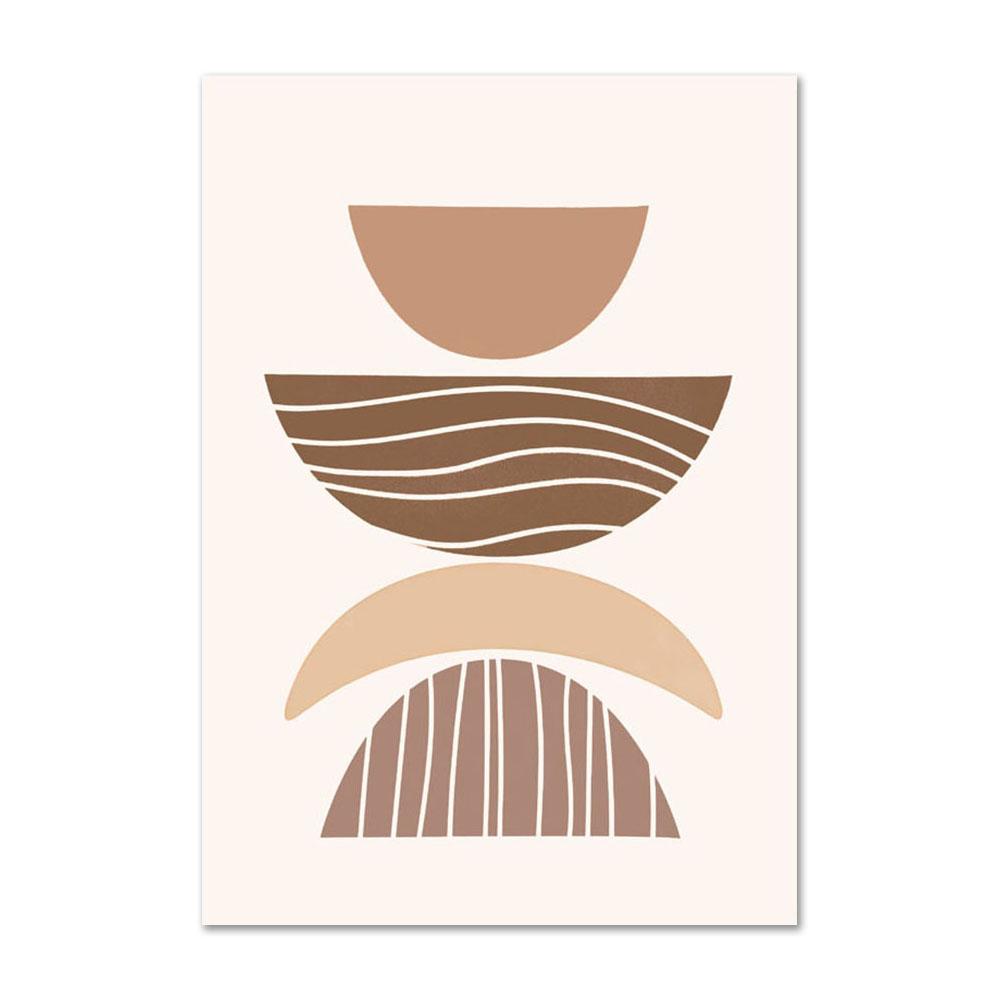 Abstract Boho Geometric Wall Art Lines Leaves Canvas Painting Poster and Print Flower Nordic Wall Picture for Living Room Home