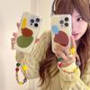 Korean Style Geometric Color Block Case for iPhone 17 Pro Max, Apple 16, 15, 14, 13