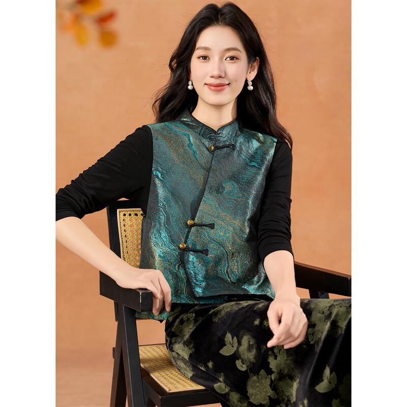 Women's New Chinese Style Stand-Collar Disc Button Vest